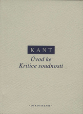 Úvod ke Kritice soudnosti : první verze  Cover Image