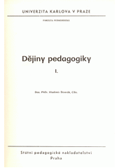 Dějiny pedagogiky. 1  Cover Image