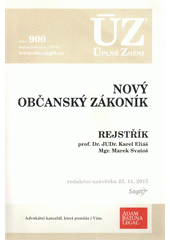 Nový občanský zákoník 2014 : rejstřík : redakční uzávěrka 26.3.2012  Cover Image