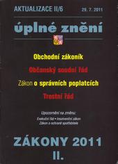 Zákony 2016 II. : úplné znění. Aktualizace II/6, XI/2016 Cover Image