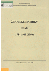 Židovské matriky HBMa 1784-1949 (1960)  Cover Image