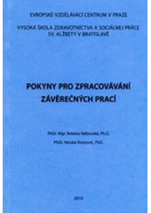 Pokyny pro zpracovávání závěrečných prací  Cover Image