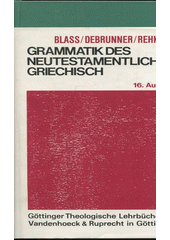 Grammatik des neutestamentlichen Griechisch  Cover Image