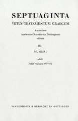 Septuaginta : Vetus Testamentum Graecum. Vol.III, 1, Numeri  Cover Image