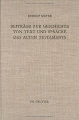 Beiträge zur Geschichte von Text und Sprache des Alten Testaments  Cover Image