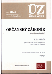 Občanský zákoník : novelizované znění : redakční uzávěrka 20.8.2018  Cover Image