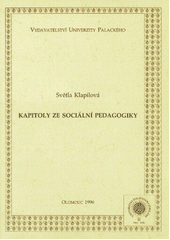 Kapitoly ze sociální pedagogiky  Cover Image