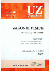 Zákoník práce : zásadní změny od 1.10.2023 : redakční uzávěrka 1.10.2023  Cover Image