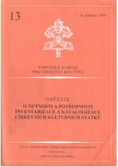Oběžník O nutnosti a potřebnosti inventarizace a katalogizace církevních kulturních statků  Cover Image