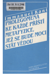 Prolegomena ke každé příští metafyzice, jež se bude moci stát vědou  Cover Image